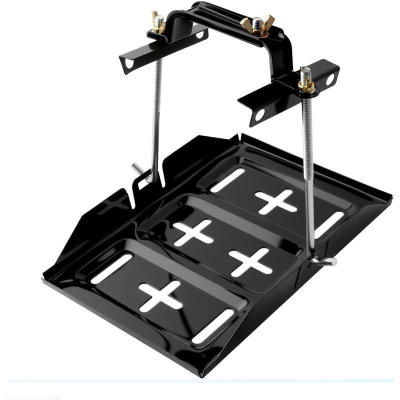 Adjustable Bracket Clamp High Strength Car Battery Holder Bracket Kit, J Hooks Car Battery Hold Down Kit
