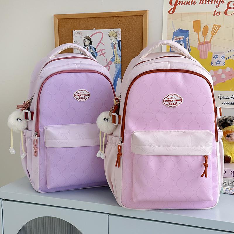 Schoolbag new small fresh student schoolbag Korean high value backpack junior high school students large capacity backpack lightweight bag