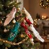 1 Pair Long Feather Tail Christmas Tree Bird Pendant Foam Bird Figurines  Handicraft