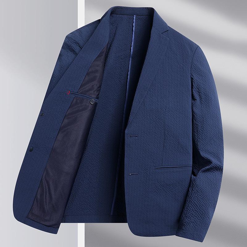 Men's Casual Suit Spring and Autumn Light Luxury Business Single West Middle-aged and Young People Solid Color Single-breasted Trendy Suit Jacket