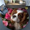 Bernese Mountain Dog Round Area Rug,Carpet Rug for Living Room Bedroom Sofa Playroom Decor,Non-slip Floor Mat