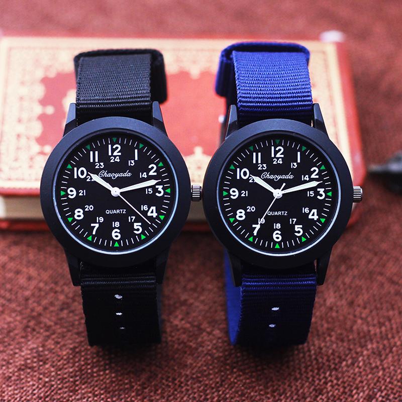 High Quality Fashion Children Boys Girls Students Man Canvas Breathable Sweat-proof 24hours Watches