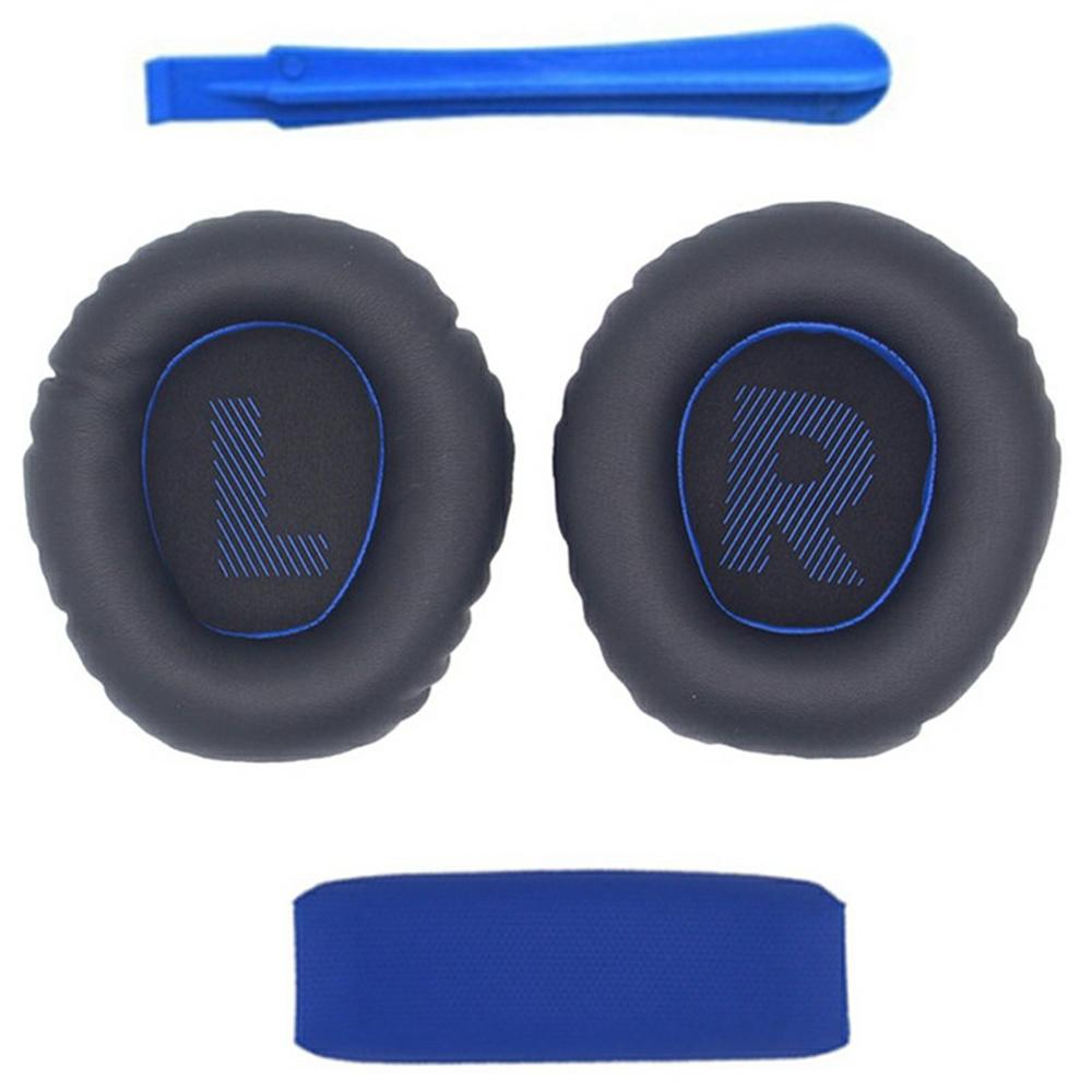 For JBL Quantum 350/360 Headphone Protein Leather Ear Pads+Mini Crowbar+Head Beam Sleeve