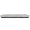 Bed Frame with LED Lights Concrete Grey 90 x 200 cm Engineered Wood