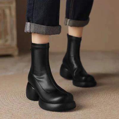 2024 Ankle Boots Women New Gothic Style Sexy Elegant Chunky Platform Walking Comfy Woman Shoes Platform Shoes 35-40