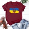 Ukrainian Flag Cotton T Shirt Women Print Trident Tee Woman Clothes Short Sleeve Streetwear Tops Tshirt