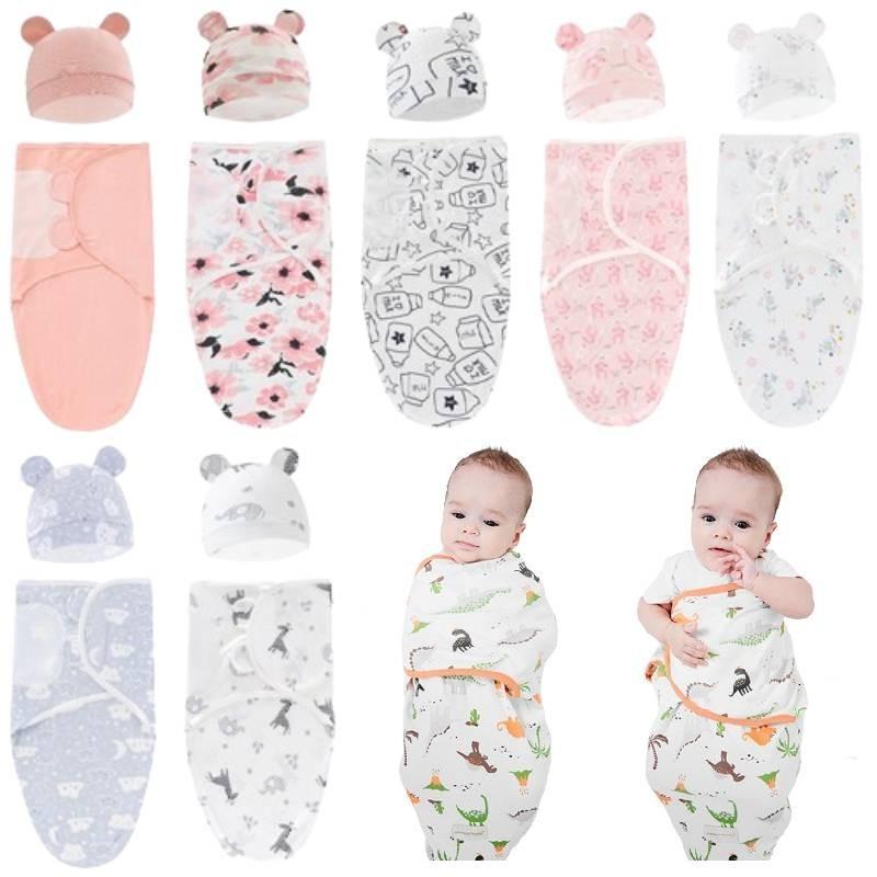 Newborn Baby Spring Cocoon Sleeping Bag Infant Anti-kick Quilt Room Package Towel Cartoon Pattern Cotton Fill
