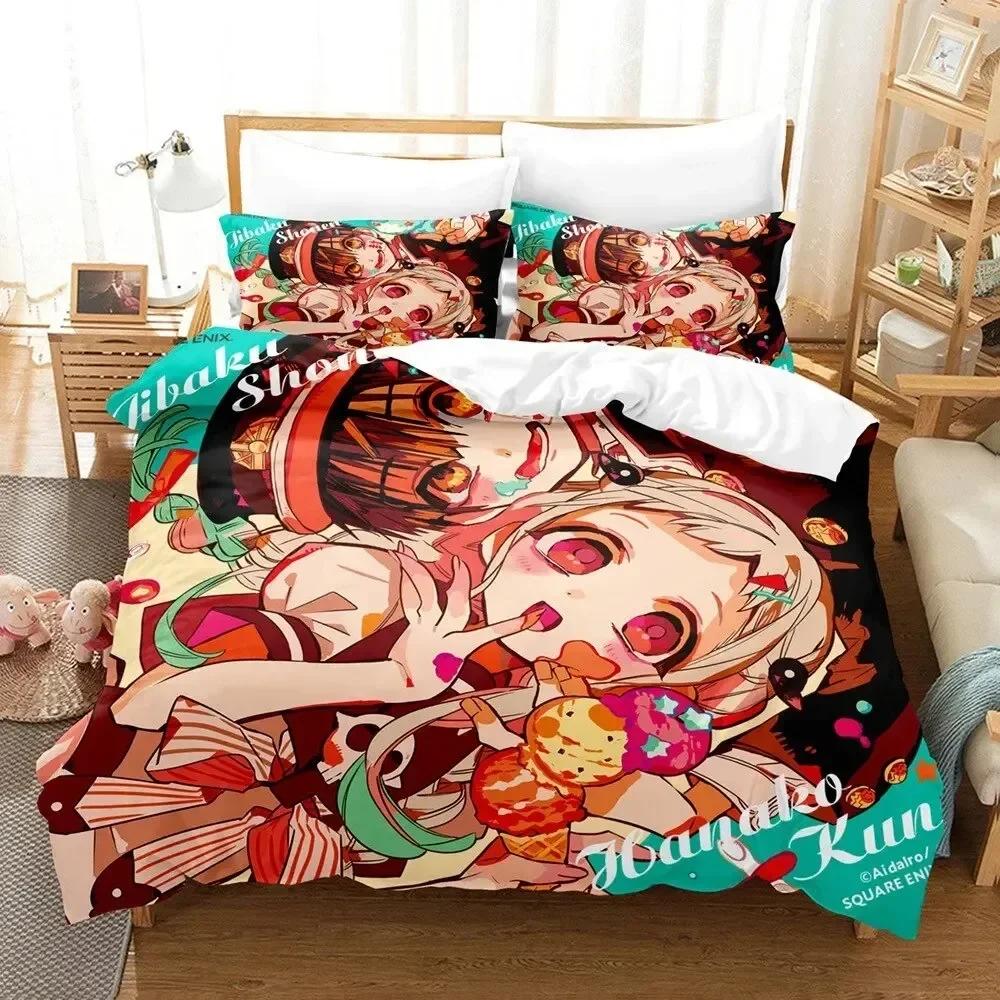 Anime Toilet Bound Hanako-Kun Bedding Set Duvet Cover Sheet Printed Bed Set Pillowcase Full Queen King Size Comforter Bedroom