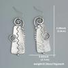 Pendientes Colgantes de Forma Geométrica Vintage con Patrón Espiral Estilo Bohemio Retro Joyería Color Plata Souvenir Turístico de Moda