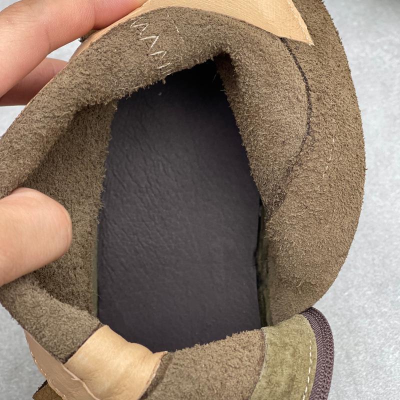 Johnature Soft Cowhide Thick Soled Women's Boots Genuine Leather Round Toe Versatile Retro Short Boots