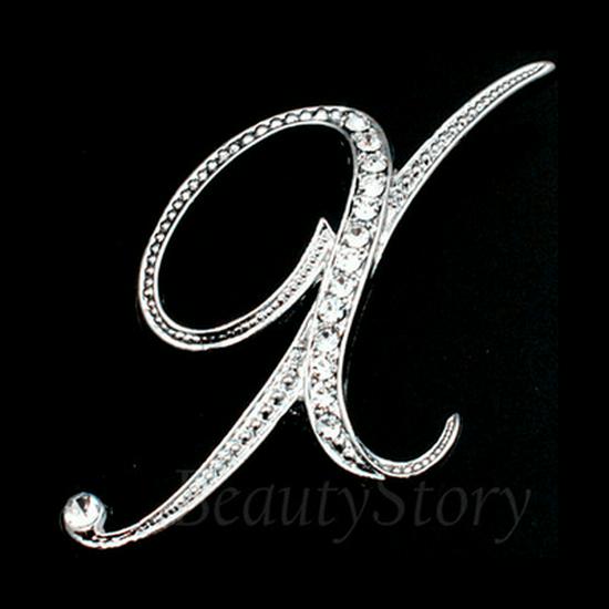 Versatile Rhinestone Alphabet Brooch: Men's Metal Lapel Pin Badge