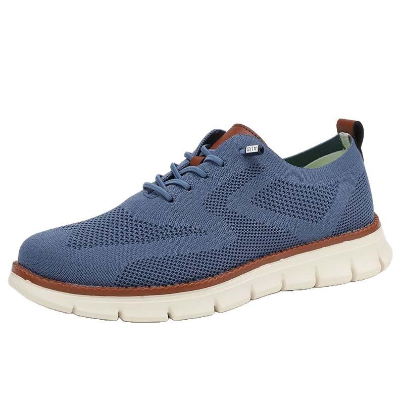 Lightweight Lace-Up Casual Men's Shoes Breathable Flying Loafers Men's Large Size Versatile Business Mesh Light Comfortable