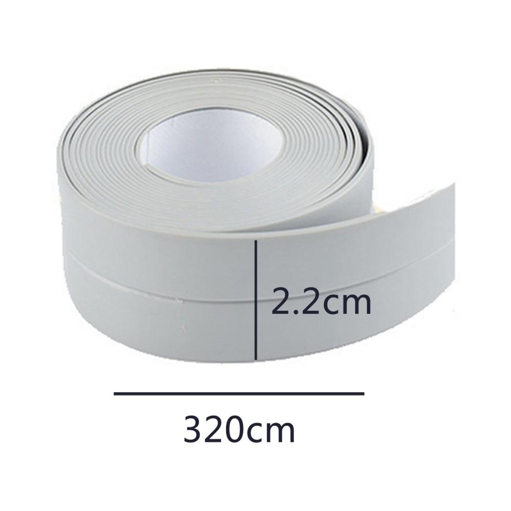 2.2cmX3.2m Kitchen Caulk Tape Sealant Strip Self Adhesive Waterproof/Mildewproof/Cockroach Prevention Tape for Sink Stove