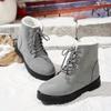 Women's Winter Mid-Calf Snow Boots - Lace-Up, Faux Fur Lined, Waterproof & Anti-Slip, Outdoor Warm Ankle Boots