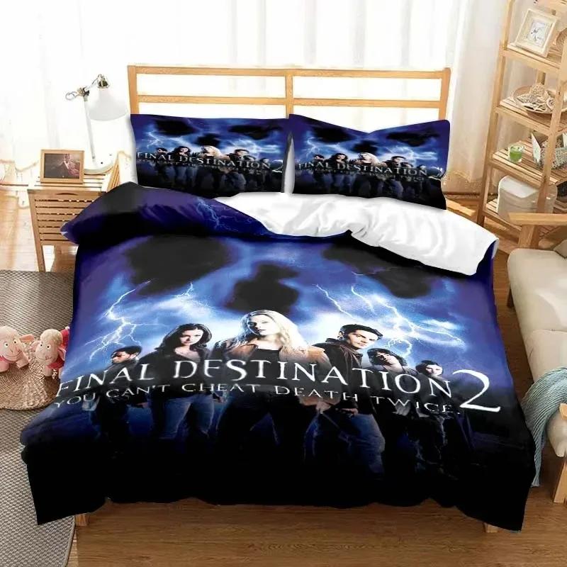 Final Destination Film Bettwäsche Bettbezüge Bettwäsche Studentenwohnheim Bettwäsche Bettwäscheset Weiches Warmes Bettwäscheset