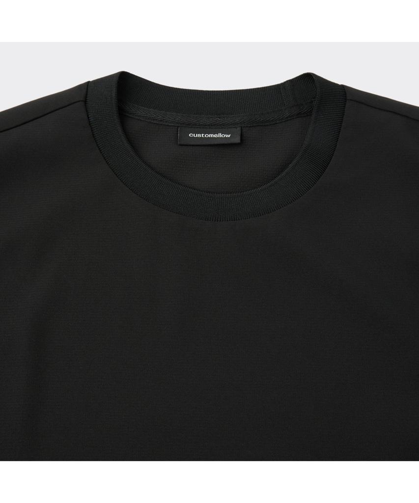 Keoseuuteommellou Black Woven Sleeveless T-Shirt Cwtam26611Bkx
