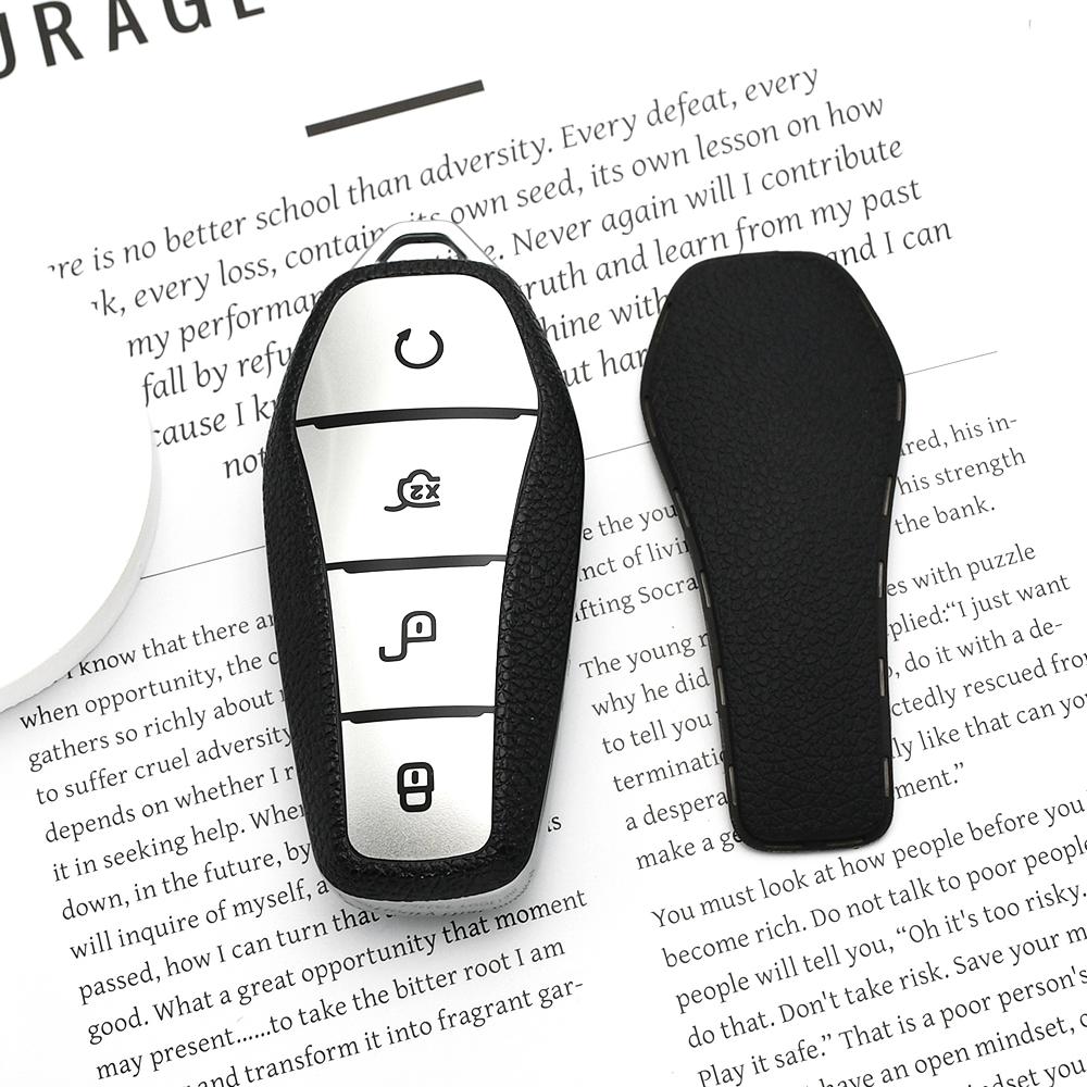 TPU Leather Auto Shell Keyless Car Key Cover Case Holder Protector Accessories for BYD Qin PLUS Song Pro MAX Yuan Han Ev Tang Dm Dolphin E2