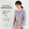 Nouvelle veste d'hiver légère et fine à col rond en duvet pour femme, doublure à col en V, courte, grande taille, sans col, vêtement d'intérieur, veste de base chaude