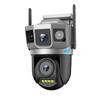 V380 Dual-lens Outdoor 4G Wireless Security Camera with Three Screens
