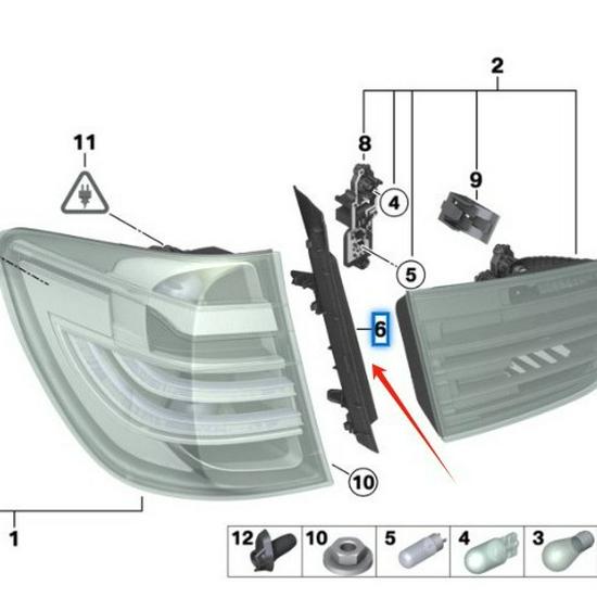 BMW X3 F25 Ozdoba zadního světla 63217263603/63217263604