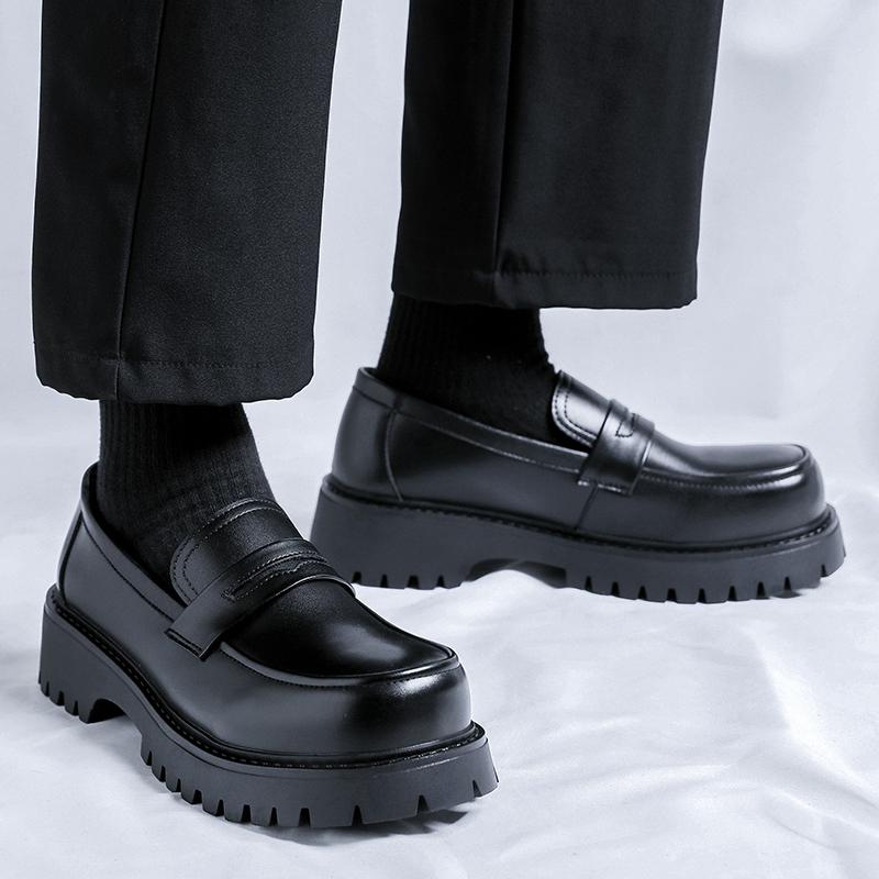 Fashion British Fashion Style Thick Soled Derby Men's Shoes Minimalist Style Office   Outdoor Trend Party  Hot Selling Men's Shoes