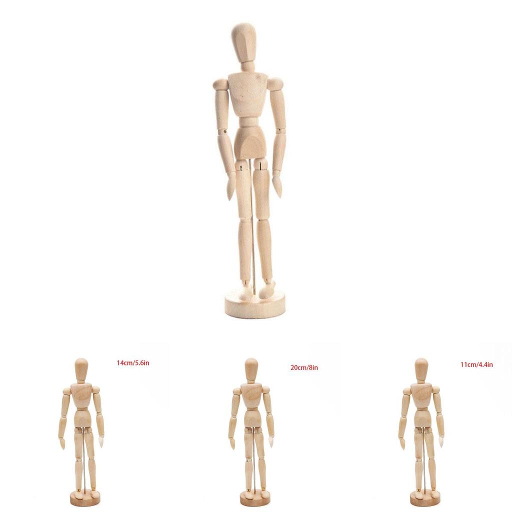 Wooden Human Artist Manikin Drawing Model Unisex Male Female Sketching Tool