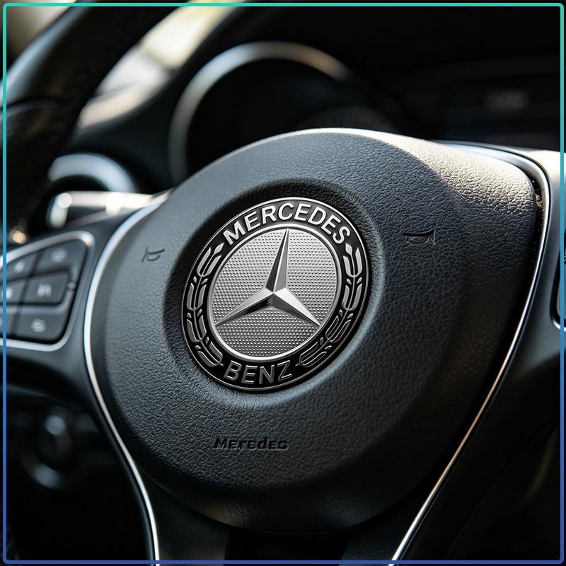 52MM AMG Affalterbach Tree Steering Wheel Emblem Sticker Glossy Resin Decor Decal Fit Mercedes Benz Sedan SUV Sports Car