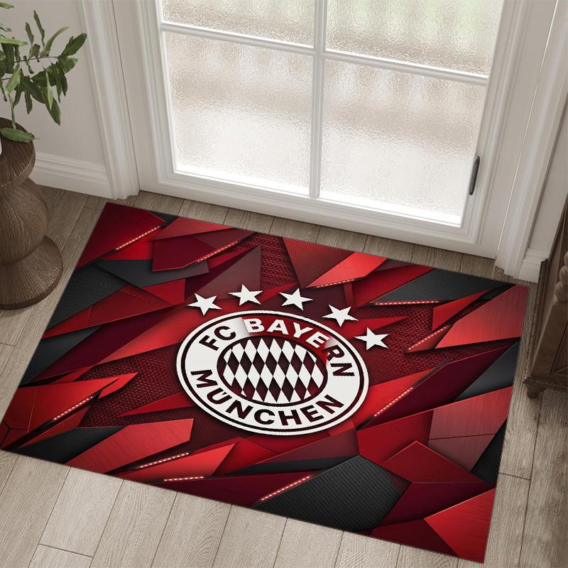 Bayern Munich Design Crystal Velvet Carpet Cozy Non?Slip Printed Rug For Bedroom Living Room Entrance