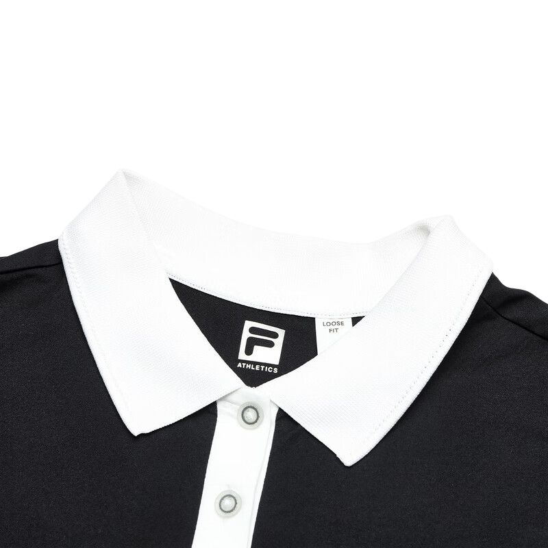 Fila Color Block Knitted Tennis Sports Polo Shirt Women Tops Jade-White A11W423111AWT
