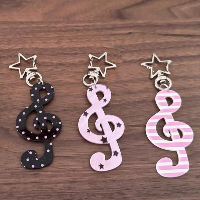 Fashionable Keyring With Music Symbol Detailing Multipurpose Functional Accessory For Keys Bags Gift For Friend