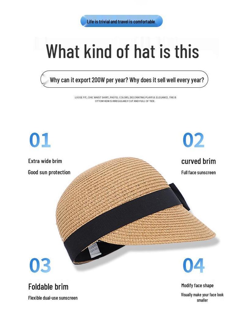 Women's Japanese-Style Casual Straw Fedora with Bowknot—Ideal for Sunshade and Beach Outings.