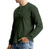Men's Casual Knit Button-Up Long-Sleeve Shirt