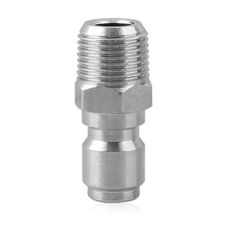 2pcs Pressure Washer Swivel 3/8 Inch NPT Thread High Pressure Washer Fittings 5000PSI Stainless Steel Quick Connector
