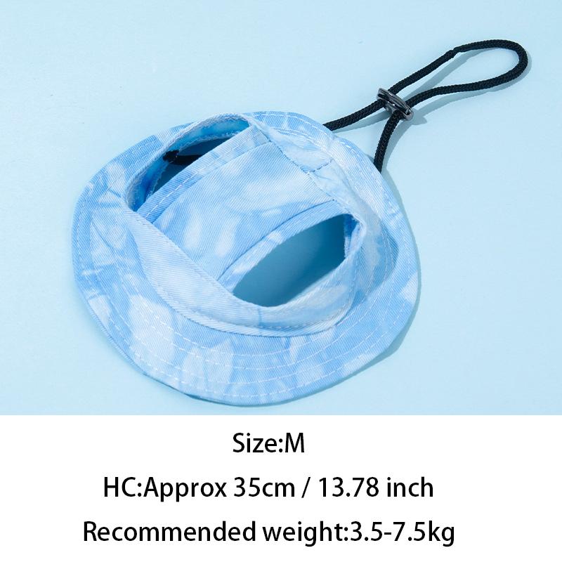 Pets Hat With Ear Holes Adjustable Baseball Cap For Medium Small Dogs Summer Dye Cats Sun Cap Pet Outdoor Hat Pet Supplies