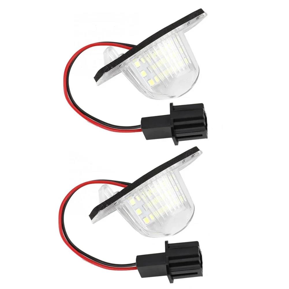 1/2X LED License Plate Lights Assembly for Honda Crv Fit Odyssey Jazz Hrv Frv CR-V Stream 12V SMD Number Lamp Xenon White 6000k License Plate Lights