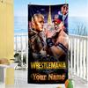 Wrestlemania Customized Name Beach Towel Soft Durable Quick-Dry Portable for SwimmingBeachCamping Travel Beach AccessoriesGym