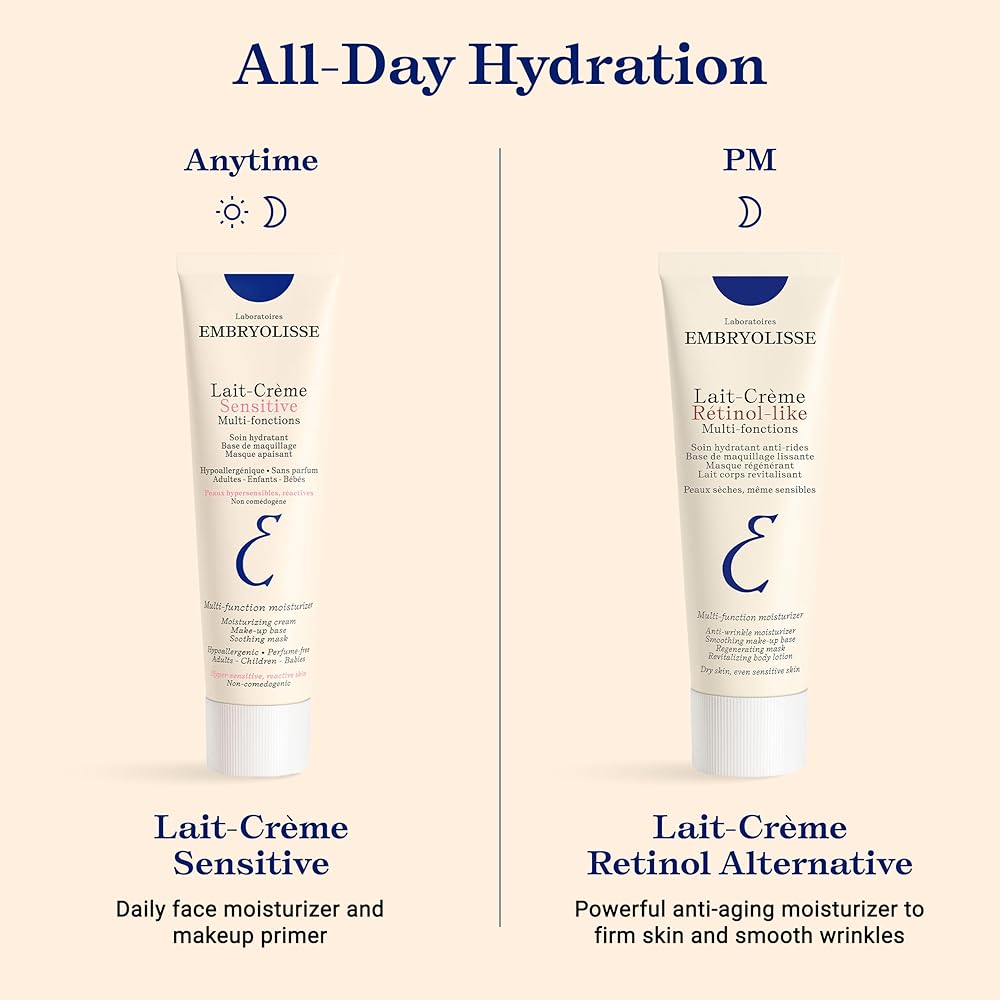 Embryolisse Moisturizing Cream Sensitive 100ml Fragrance-Free Hydrating Skincare for Sensitive Skin