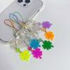 Clear Elegant Color Four Leaf Clovers Phone Charm with Wind Chimes Portable Good Luck Fashion Accessory Daily Use
