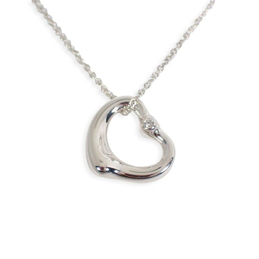 

[Б/у] Подвеска/ожерелье TIFFANY 925 Diamond/Open Heart [g357-13]