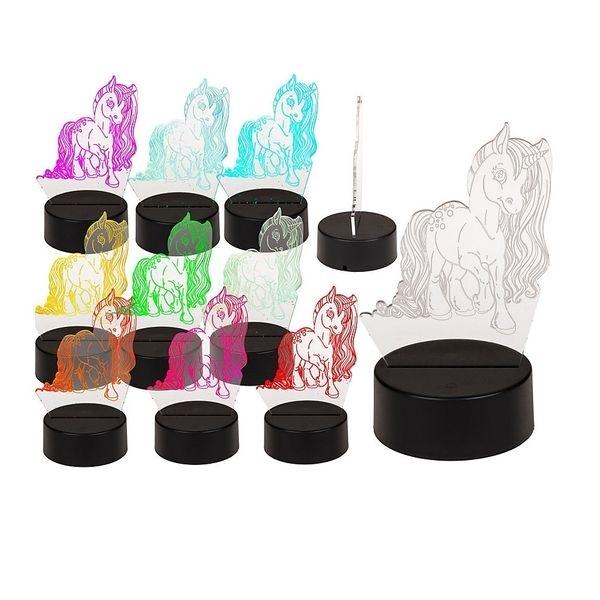 Unicorn Night Light 3D Effect Lamp with Color Change