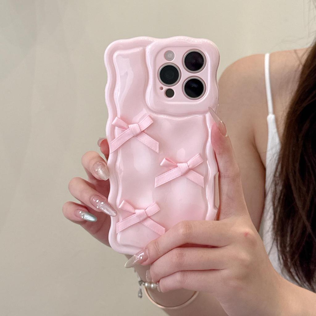 Bow Girl Cute Style iPhone 16 Pro Max/17/14/15 Soft Phone Case