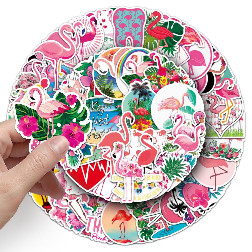100 Flamingo Animal Graffiti Stickers for DIY Suitcase Decoration