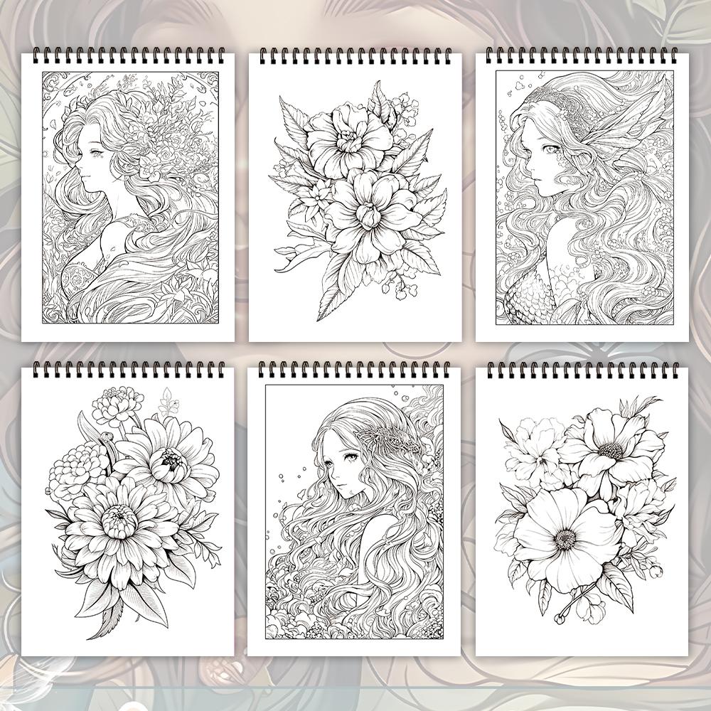 1 buc, Carte de colorat pentru adulți-30 Modele diferite, 100gsm, 11,2x8,3 “Antistres, Paște, Zi de naștere, Cadou de Ziua Îndrăgostiților