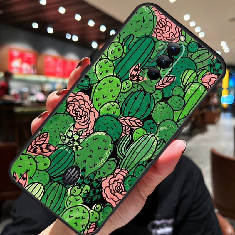 Cactuspatroon Hoesje Voor ZTE Nubia Red Magic 8S 9S 10S 8 9 10 Pro Plus 6S 7S 6 7 Pro 5G 6R 11 Pro Plus Cover