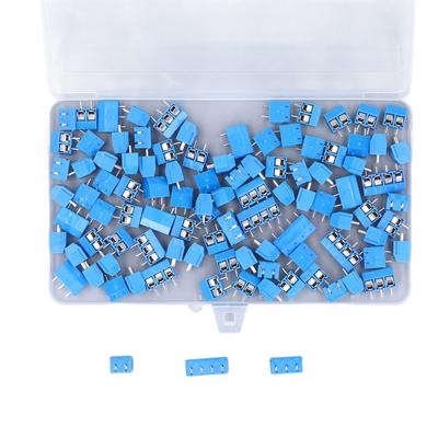 100 Stück Leiterplattenmontage Schraubklemmenblockverbinder 5,08mm 2P 3P 4P Leiterplattenklemmenblock für 14?22AWG