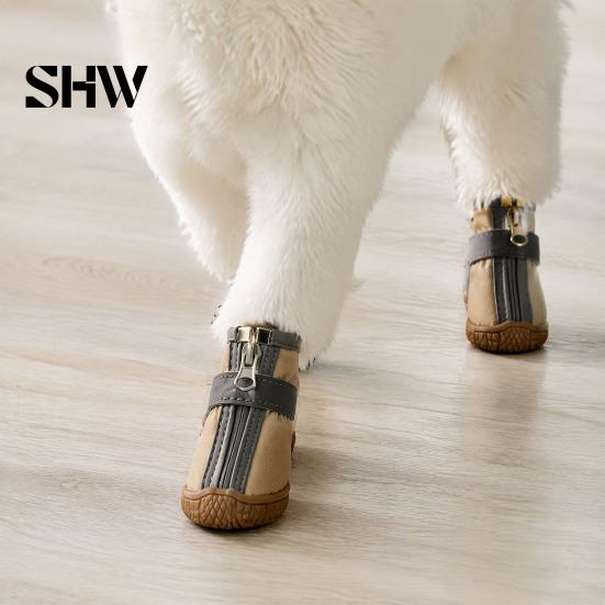 Pet Paw Protection for Running 4Pcs Non-Slip Dog Shoes, Breathable Mesh Boots, Waterproof Durable Rubber Soles Paws Protectors Small Dogs, Outdoor