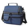New Double Layer Tote Lunch Bags Large Oxford Cloth Cooler Picnic Bags With Shoulder Strap School Office Insulation Bags