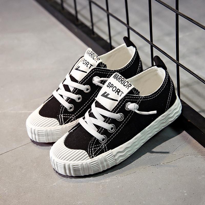 

Warrior Весна и осень Одноклассники парусиновые туфли для мальчиков белые туфли для девочек спортивная обувь 23