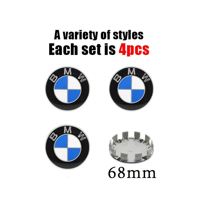 Car Blue White Logo Front Hood Emblem 82mm Rear Badge 74mm Wheel Hub Cap 68mm 56mm Steering Wheel Sticker 45mm Accessory For BMW Xm0