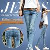 2025 Frühling & Herbst Niedrige Taille Schlankmachende Koreanischer Stil Bleistiftjeans für Damen